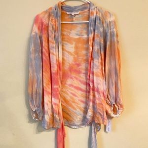 Gorgeous sunset tie dye kimono